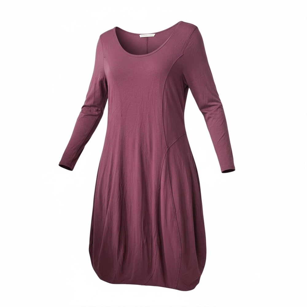 Peruvian Connection Artista Pima Cotton Modal Jersey Midi Dress âSugar PlumâSz L
